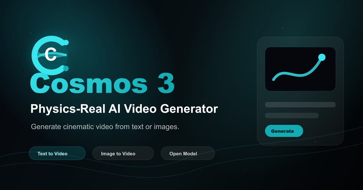 Cosmos 3 Super AI Video Generator