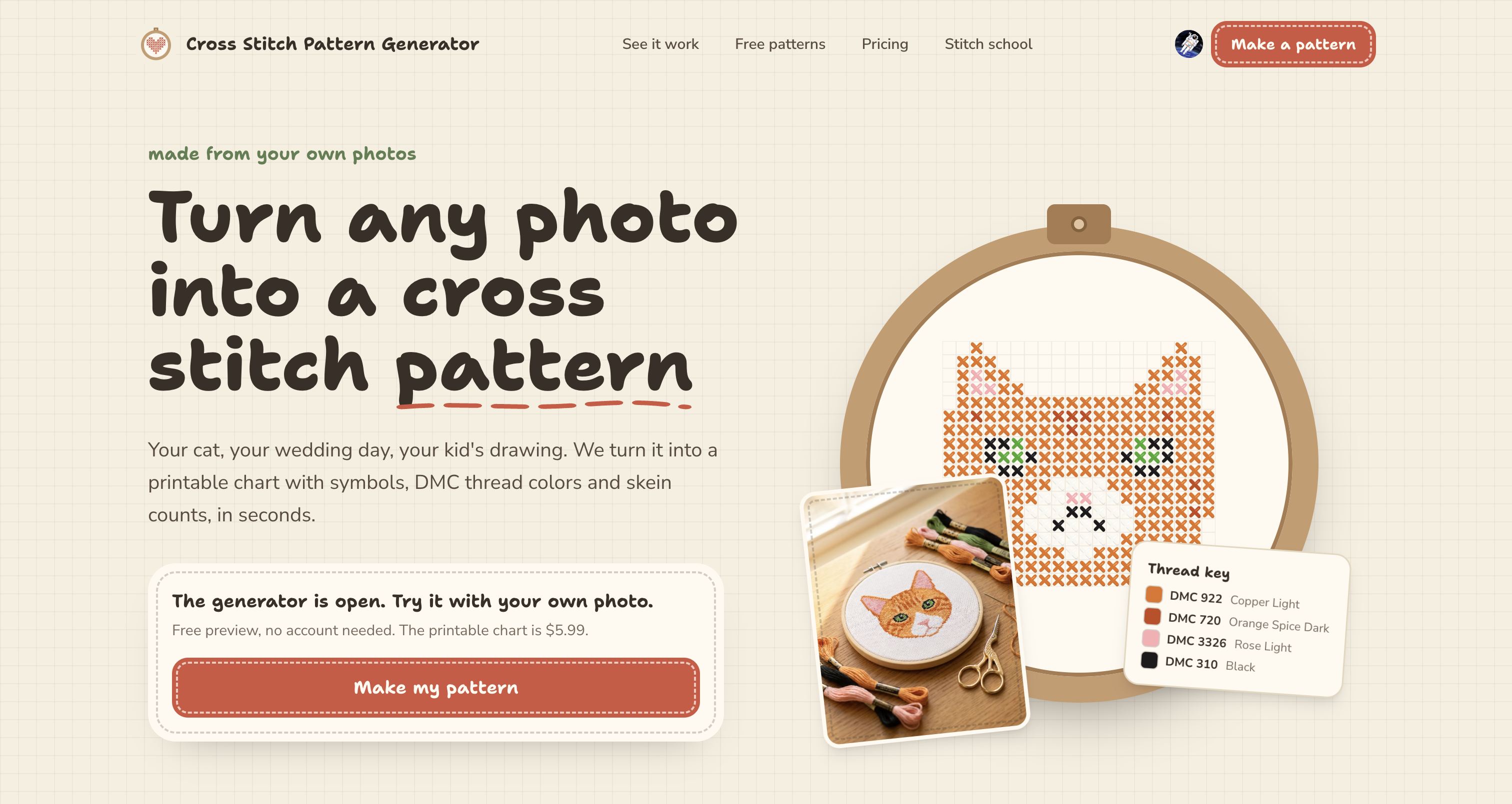 Cross Stitch Pattern Generator