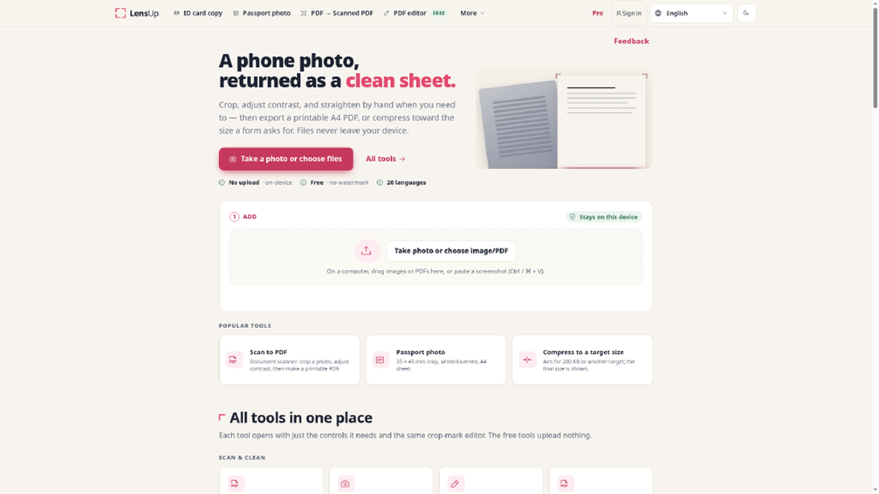 LensUp Scanner