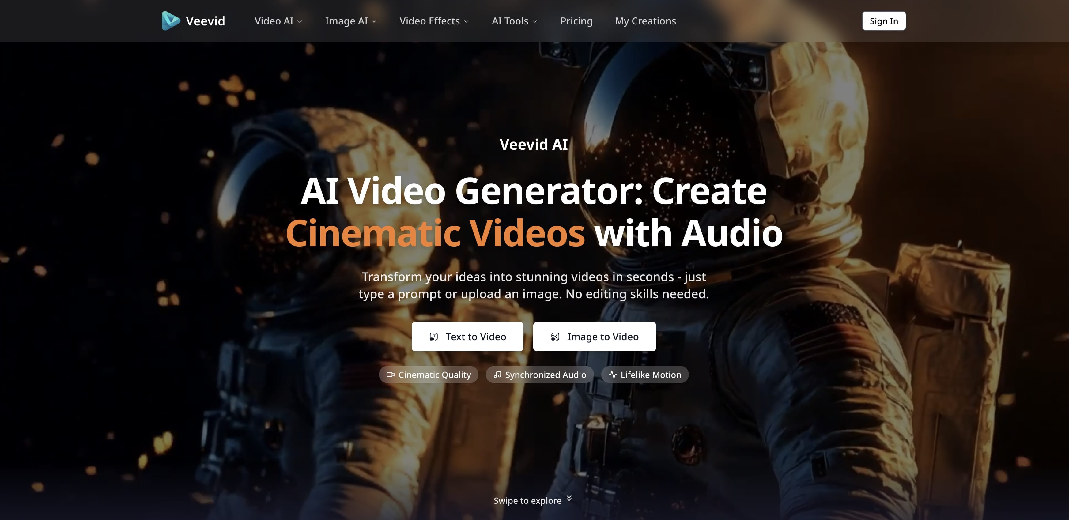 Veevid - Fast AI Video Generator for Instant Publishing