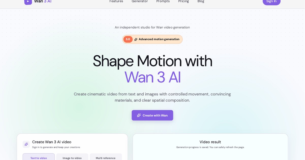 Wan 3 AI